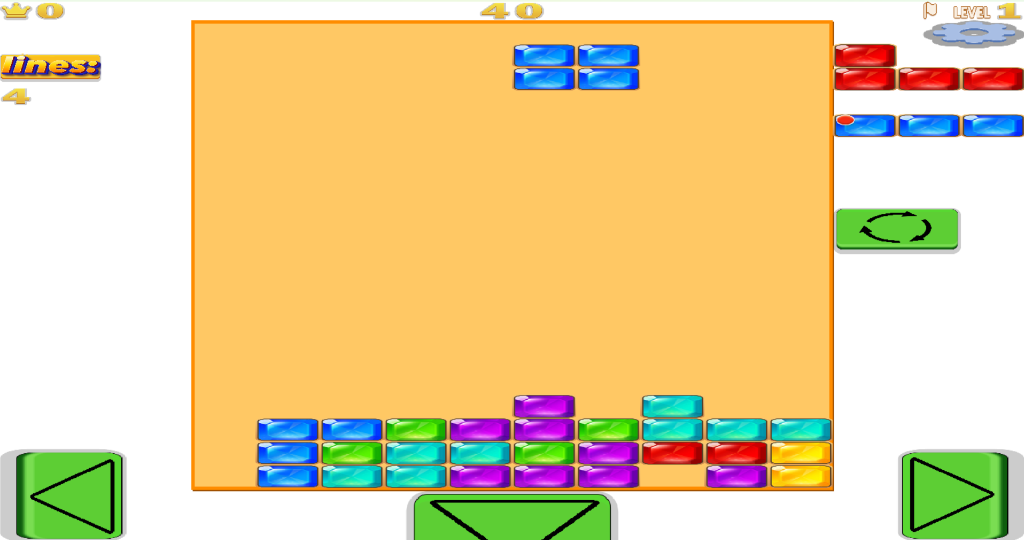 Block Puzzle Card gameplay  -  colored blocks falling mobile