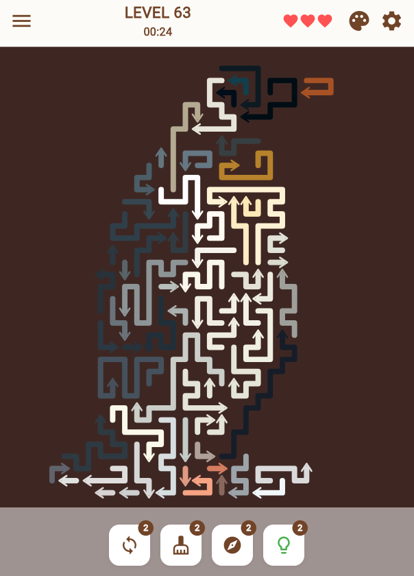 Arrow Escape World Level 63  -  Penguin arrow puzzle