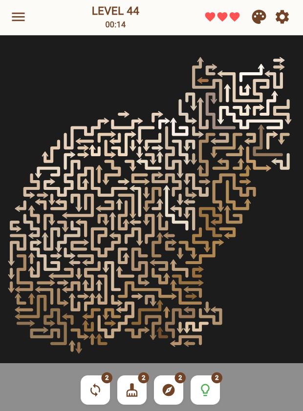 Arrow Escape World Level 44  -  Rabbit brain puzzle