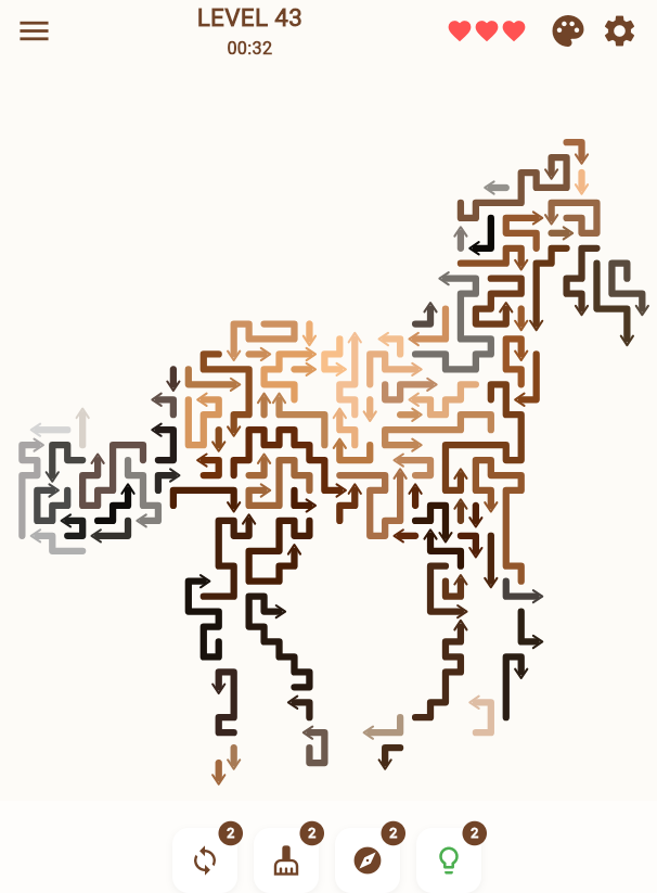 Arrow Escape World Level 43  -  Horse arrow logic game